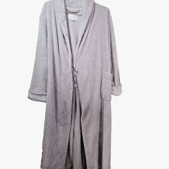 Carole Hochman Women's Large Lavender Lilac Furry Soft Comfortable Robe - Picture 1 of 6